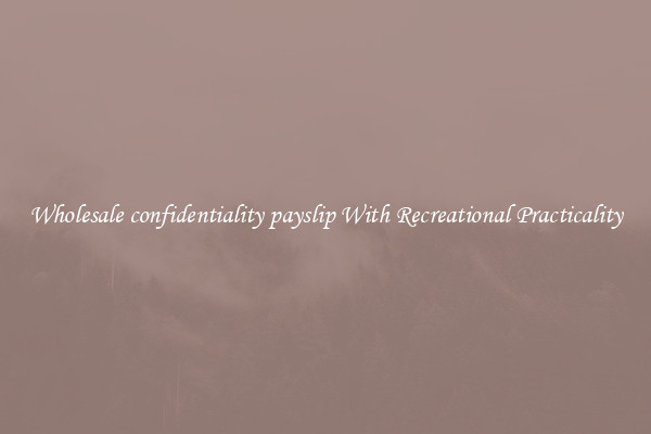 Wholesale confidentiality payslip With Recreational Practicality