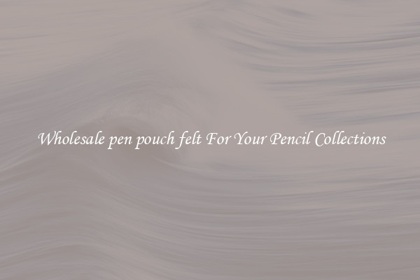 Wholesale pen pouch felt For Your Pencil Collections