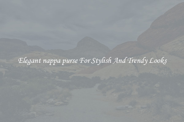 Elegant nappa purse For Stylish And Trendy Looks