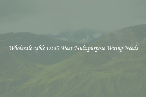 Wholesale cable w380 Meet Multipurpose Wiring Needs