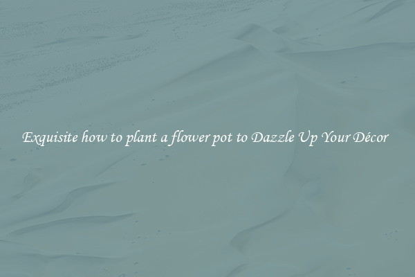 Exquisite how to plant a flower pot to Dazzle Up Your Décor  