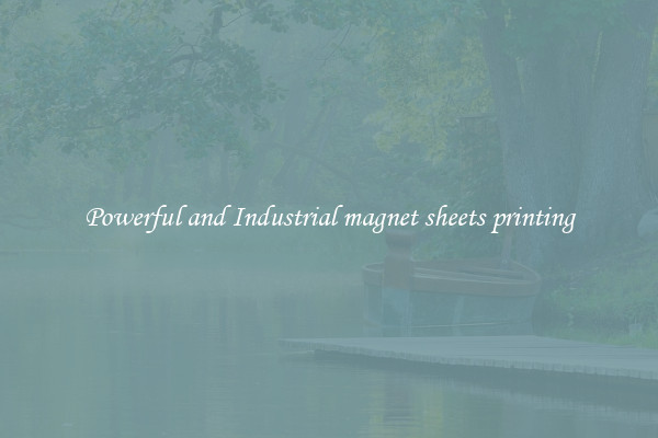 Powerful and Industrial magnet sheets printing