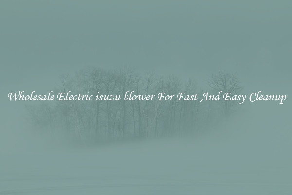 Wholesale Electric isuzu blower For Fast And Easy Cleanup