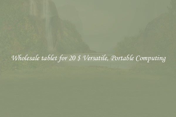 Wholesale tablet for 20 $ Versatile, Portable Computing