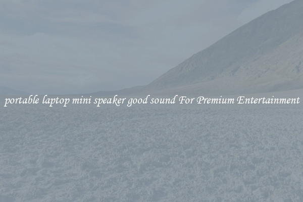 portable laptop mini speaker good sound For Premium Entertainment