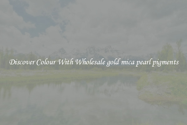 Discover Colour With Wholesale gold mica pearl pigments