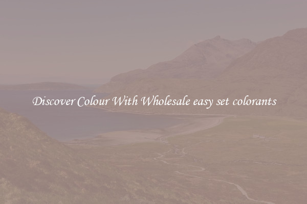 Discover Colour With Wholesale easy set colorants