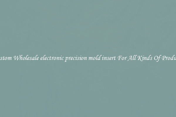 Custom Wholesale electronic precision mold insert For All Kinds Of Products