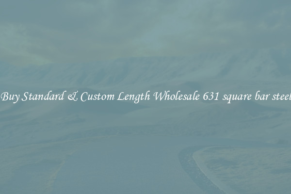 Buy Standard & Custom Length Wholesale 631 square bar steel